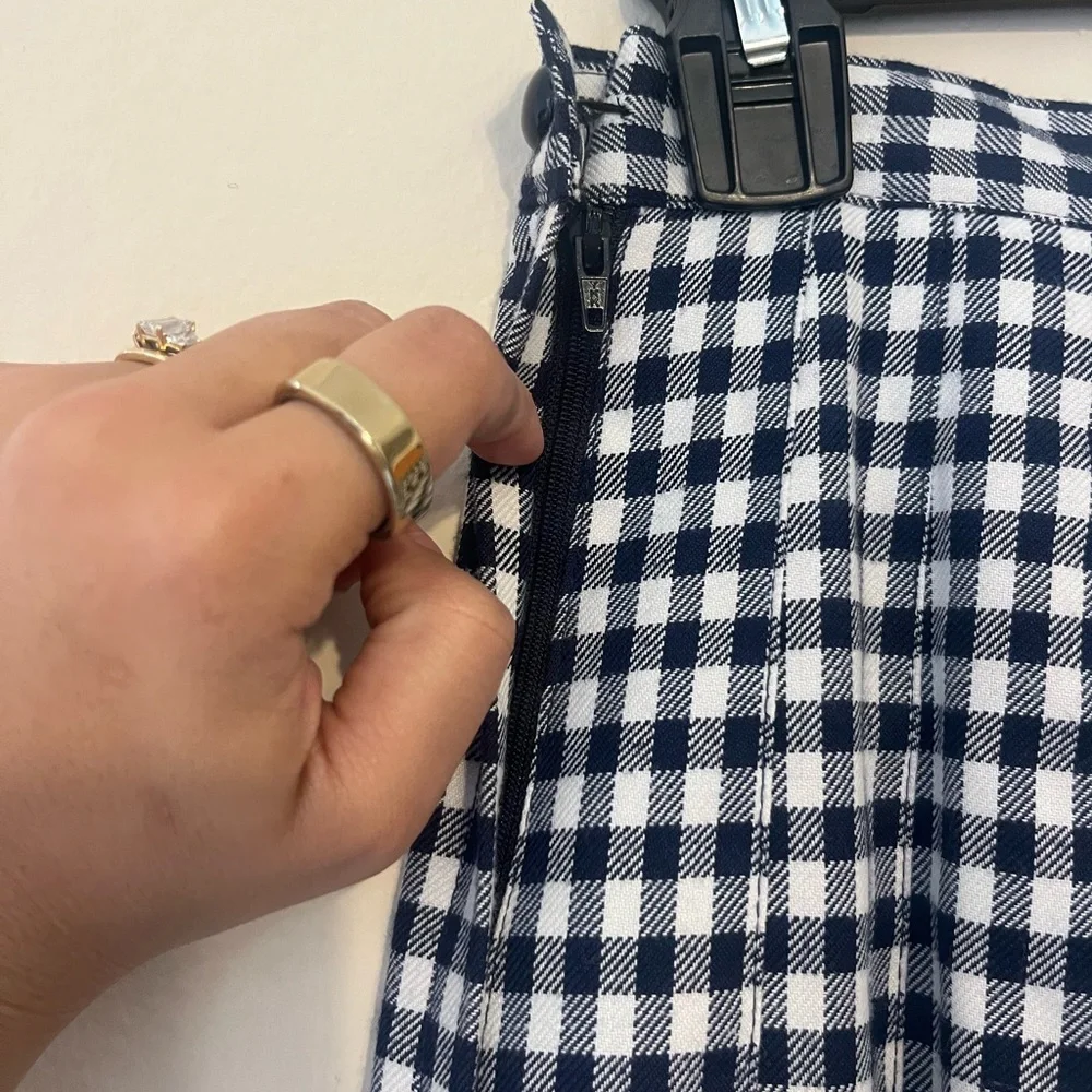 Gingham Pleated skirt